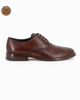 Immagine di CLASS MAN - Scarpa marrone in VERA PELLE con lacci e motivo intreccio