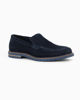 Immagine di CLASS MAN - Mocassino blu scamosciato in VERA PELLE