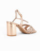 Immagine di MISS GLOBO - Sandalo champagne con strass e punta quadrata, tacco 7CM