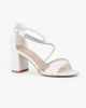 Immagine di MISS GLOBO - Sandalo bianco con cinturini in strass, tacco 7CM
