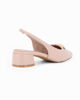 Immagine di GLOBO ROSA - Décolleté slingback nude con sottopiede in VERA PELLE e applicazione metallica, tacco 4CM