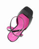 Immagine di GLOBO ROSA - Sandalo nero in vernice con interno a contrasto fucsia e sottopiede in memory foam, tacco 9,5CM