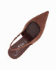 Immagine di MISS GLOBO - Décolleté slingback marrone scamosciata con sottopiede in memory foam, tacco 8,5CM