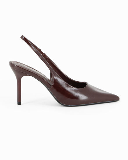 Immagine di MISS GLOBO - Décolleté slingback marrone con sottopiede in memory foam, tacco 8,5CM
