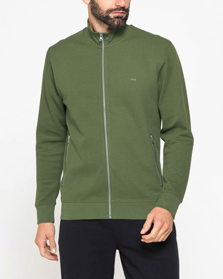 Immagine di CARRERA - FELPA FULL ZIP VERDE MILITARE IN PIQUET DA UOMO