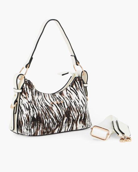 Immagine di RIFLE - Borsa a spalla animalier, tracolla removibile