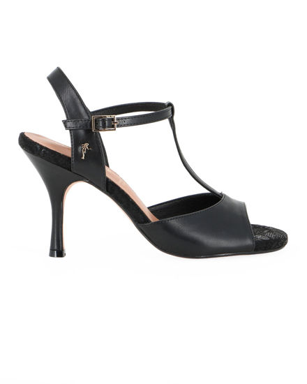 Immagine di GLOBODANCE - Scarpa da ballo nera con sottopiede in VERA PELLE memory foam, tacco 9CM