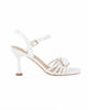 Immagine di MISS GLOBO - Sandalo bianco con dettaglio frontale e  punta quadrata, tacco 8CM