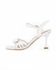 Immagine di MISS GLOBO - Sandalo bianco con dettaglio frontale e  punta quadrata, tacco 8CM