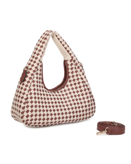 Immagine di BORSA A MANO INTRECCIATA BICOLORE