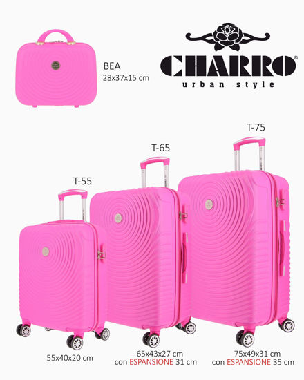 Immagine di CHARRO - TROLLEY FUXIA 4 RUOTE IN ABS