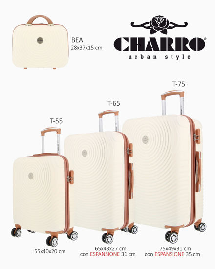 Immagine di CHARRO - TROLLEY BEIGE 4 RUOTE IN ABS