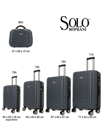 Immagine di SOLO SOPRANI - TROLLEY BLU LOGGATO IN ABS 4 RUOTE
