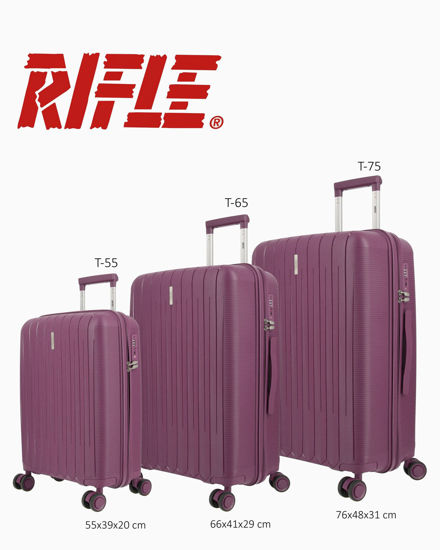Immagine di RIFLE - TROLLEY VIOLA IN ABS 4 RUOTE CON COMBINAZIONE TSA