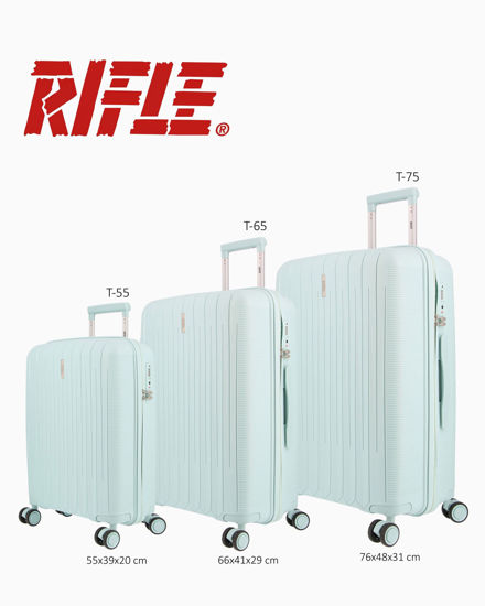 Immagine di RIFLE - TROLLEY CELESTE IN ABS 4 RUOTE CON COMBINAZIONE TSA