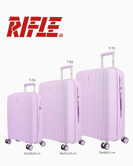 Immagine di RIFLE - TROLLEY LILLA IN ABS 4 RUOTE CON COMBINAZIONE TSA