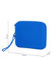Immagine di RIFLE - Pochette blu in silicone con polsiera