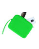 Immagine di RIFLE - Pochette verde in silicone con polsiera
