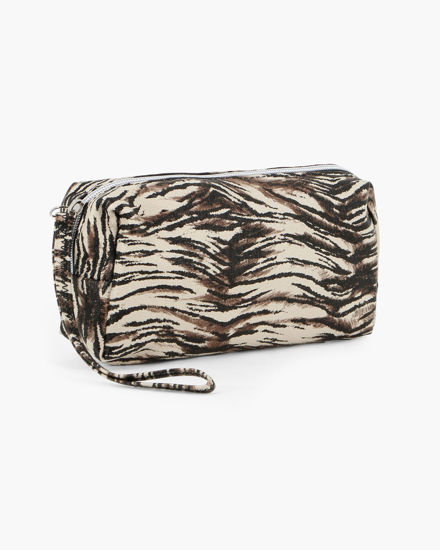 Immagine di NARDINI - Borsello animalier beige con polsiera