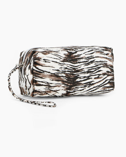 Immagine di NARDINI - Borsello animalier bianco con polsiera