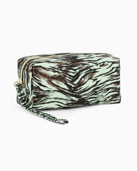 Immagine di NARDINI - Borsello animalier verde acqua con polsiera