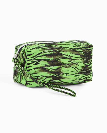 Immagine di NARDINI - Borsello animalier verde con polsiera