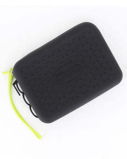 Immagine di FIAT 500 - Pochette nera in silicone con polsiera