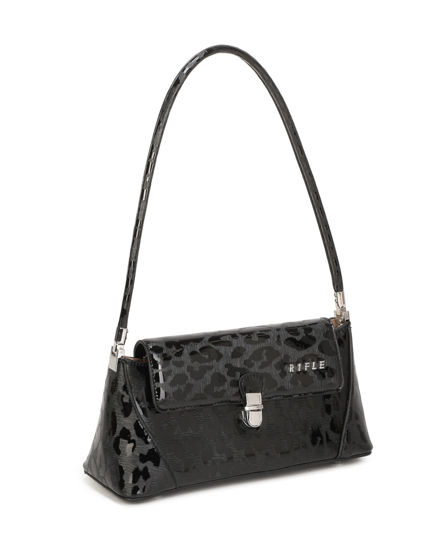 Immagine di BORSA A SPALLA PATTA E TUC VERNICE LEOP.
