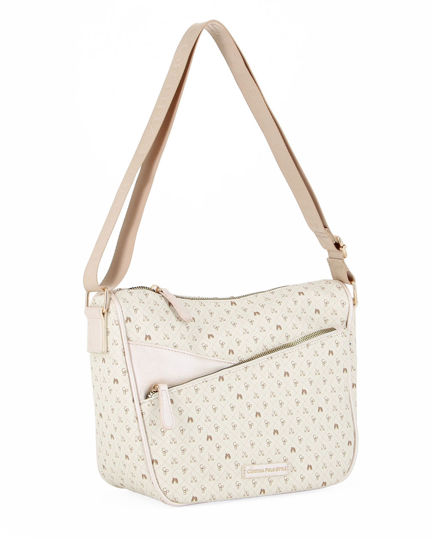 Immagine di CORTINA POLO STYLE - Tracolla burro loggata con tasca frontale con zip diagonale