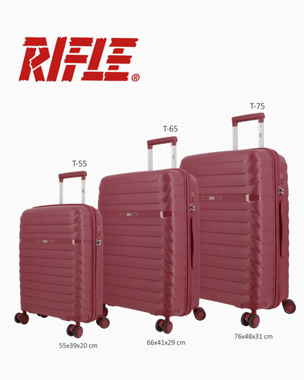 Immagine di RIFLE - TROLLEY BORDEAUX IN ABS 4 RUOTE CON COMBINAZIONE TSA