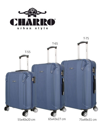 Immagine di CHARRO - TROLLEY BLU IN ABS 4 RUOTE
