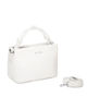 Immagine di RIFLE - Minibag bianca con manico intrecciato, tracolla removibile