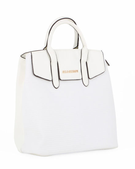 Immagine di SOLO SOPRANI - Zaino due manici bianco con tre scomparti principali