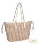 Immagine di NARDINI - Borsa shopping multicolor effetto intreccio con coulisse, tracolla removibile