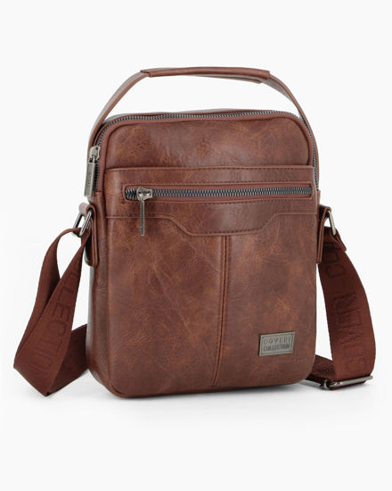 Immagine di COVERI COLLECTION - Borsello marrone con doppia tasca frontale