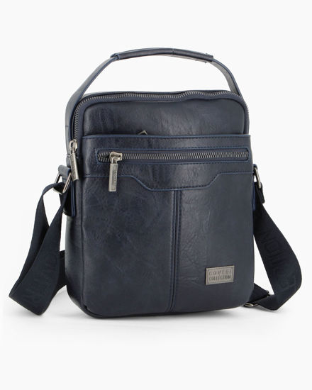 Immagine di COVERI COLLECTION - Borsello blu con doppia tasca frontale