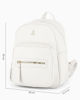 Immagine di LANCETTI - Zaino bianco con doppia tasca frontale