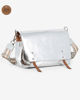 Immagine di DIVAS - Borsa argento modello postina VERA PELLE, MADE IN ITALY