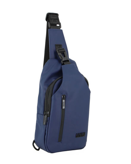 Immagine di COVERI COLLECTION - Borsello monospalla blu con tre scomparti principali