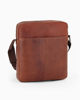 Immagine di RIFLE - Borsello cognac in VERA PELLE con tre tasche frontali