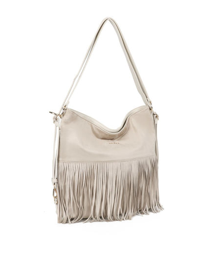 Immagine di SACCA ZAINO IN CAMOSCIO CON FRANGE