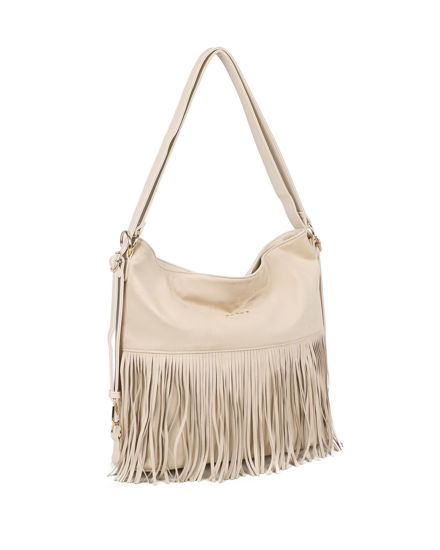 Immagine di SACCA ZAINO IN CAMOSCIO CON FRANGE