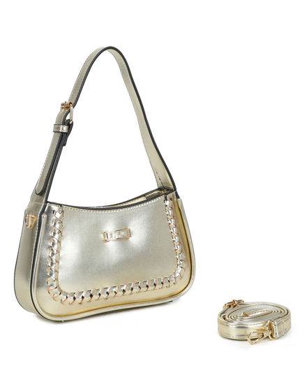 Immagine di BORSA A SPALLA INTRECCIO FR+PARETE PAGL.