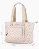 Immagine di CORTINA POLO STYLE - Borsa shopping taupe loggata con doppia tasca frontale