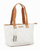 Immagine di CORTINA POLO STYLE - Borsa shopping beige loggata con doppia tasca frontale