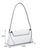 Immagine di RIFLE - Borsa a spalla bianca lucida con patta e chiusura a incastro