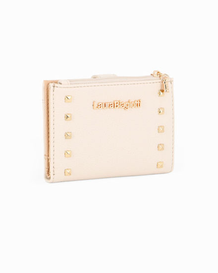 Immagine di LAURA BIAGIOTTI - Portafoglio naturale con borchie e pattina