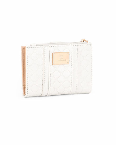Immagine di LAURA BIAGIOTTI - Portafoglio bianco loggato con pattina