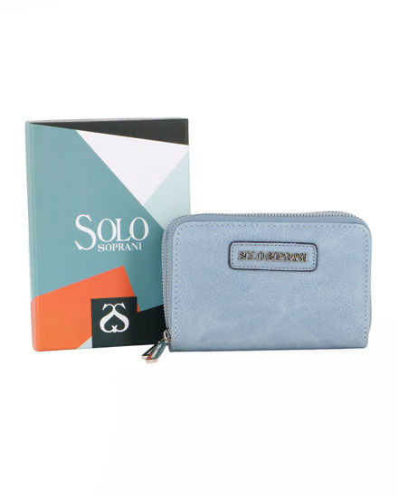 Immagine di SOLO SOPRANI - Portafoglio jeans con doppia cerniera