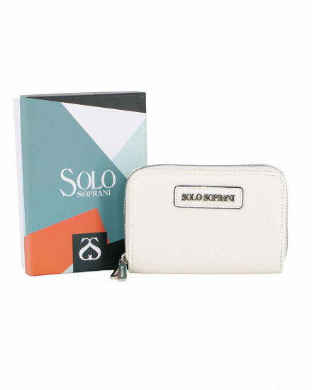 Immagine di SOLO SOPRANI - Portafoglio bianco con doppia cerniera